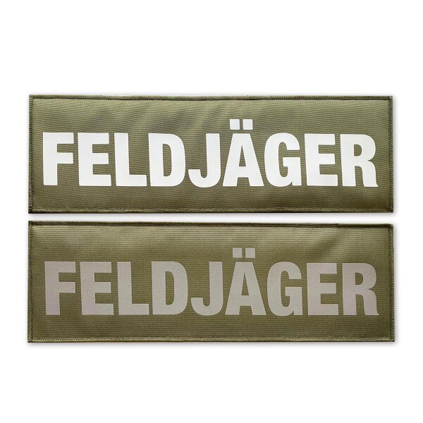 HCIM Patch Klettabzeichen FELDJ&Auml;GER - 32 x 10 cm oliv