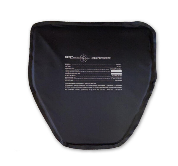 BPV NIJ Level 3A Ballistische Einlage f&uuml;r TG Unterleibschutz ULS Panel