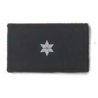 HCIM Patch Polizei Dienstgradabzeichen Polizeikommissar (PK, 1 silber/reflektierender Stern) - 7,5 x 4,5 cm