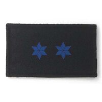 HCIM Patch Polizei Dienstgradabzeichen Polizeimeister (PM, 2 blaue Sterne) - 7,5 x 4,5 cm