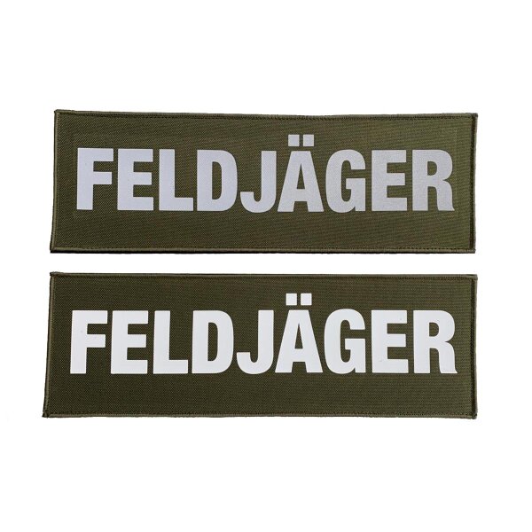 HCIM Patch Klettabzeichen FELDJ&Auml;GER - 30 x 10 cm oliv