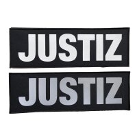 HCIM Patch Klettabzeichen JUSTIZ - 15 x 5 cm schwarz