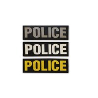 HCIM Patch Klettabzeichen POLICE - 30 x 10 cm schwarz