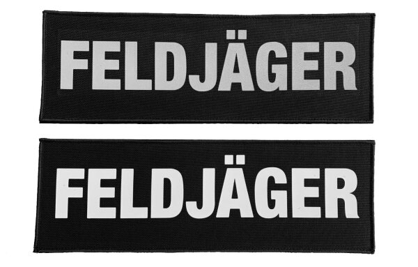 HCIM Patch Klettabzeichen FELDJ&Auml;GER - 15 x 5cm schwarz