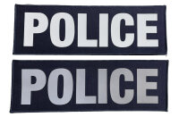HCIM Patch Klettabzeichen POLICE - 30 x 10 cm navy