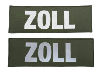 HCIM Patch Klettabzeichen ZOLL - 15 x 5 cm oliv