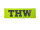 HCIM Patch Klettabzeichen THW - 30 x 10 cm neon gelb / reflektierend