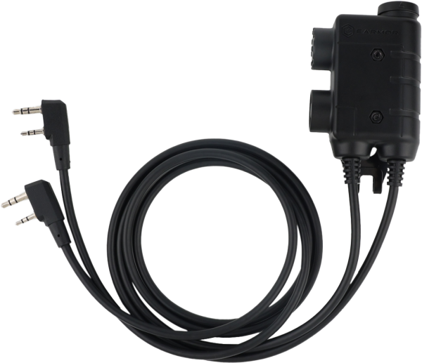 Earmor M56 Dual-Comm U174 PTT Push-to-talk f&uuml;r 2 Funkger&auml;te