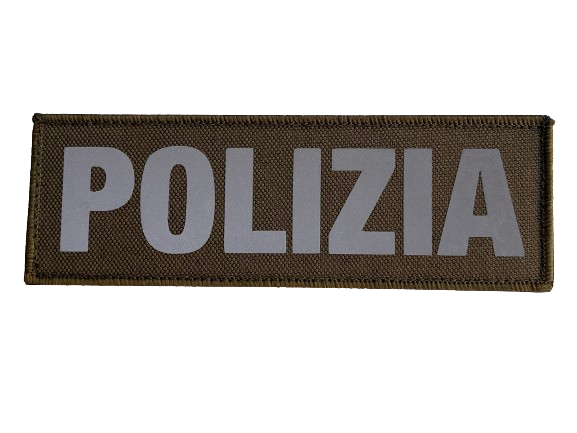 HCIM Patch Klettabzeichen POLIZIA - 30 x 10 cm oliv