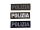 HCIM Patch Klettabzeichen POLIZIA - 30 x 10 cm oliv