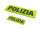 HCIM Patch Klettabzeichen POLIZIA - 30 x 10 cm neon gelb / reflektierend