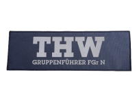 HCIM Patch Klettabzeichen THW Gruppenf&uuml;hrer - 30 x 10 cm navy blue / reflektierend